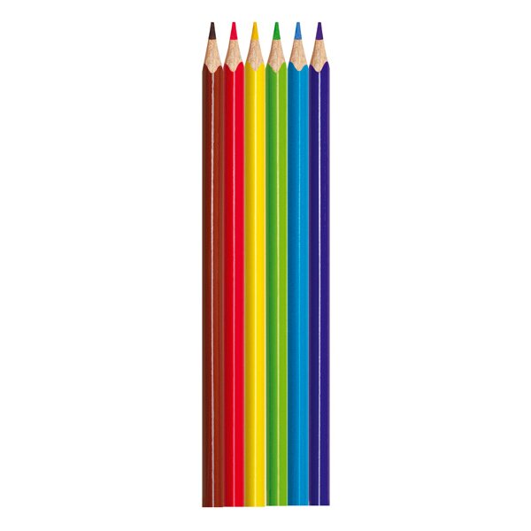 Šest trojhranných pastelek Maped Color'Peps Star v jasných barvách