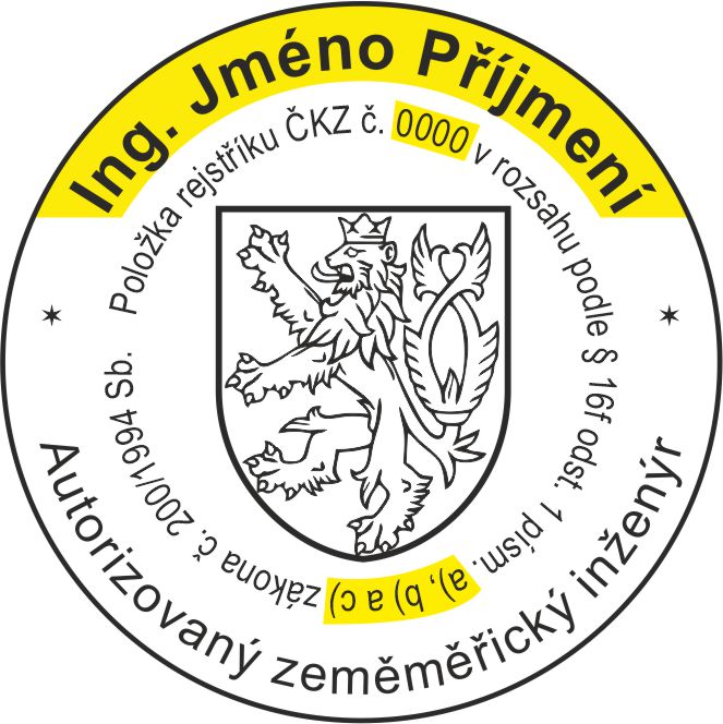 Razítko AZI - Autorizovaný zeměměřický inženýr