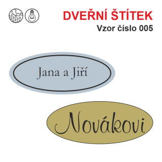Gravírování - Dveřní štítek - 005