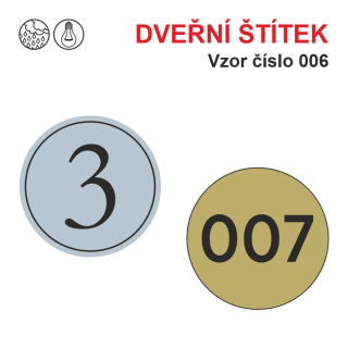 Gravírování - Dveřní štítek - 006