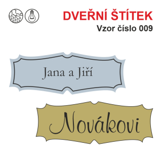 Gravírování - Dveřní štítek - 009
