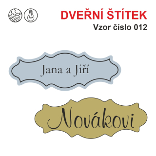 Gravírování - Dveřní štítek - 012