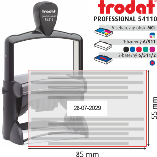 Datumové razítko TRODAT Profesional 54110 - velikost: 85 x 55 mm