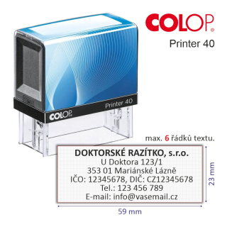 Firemní lékařské razítko COLOP 40 - větší